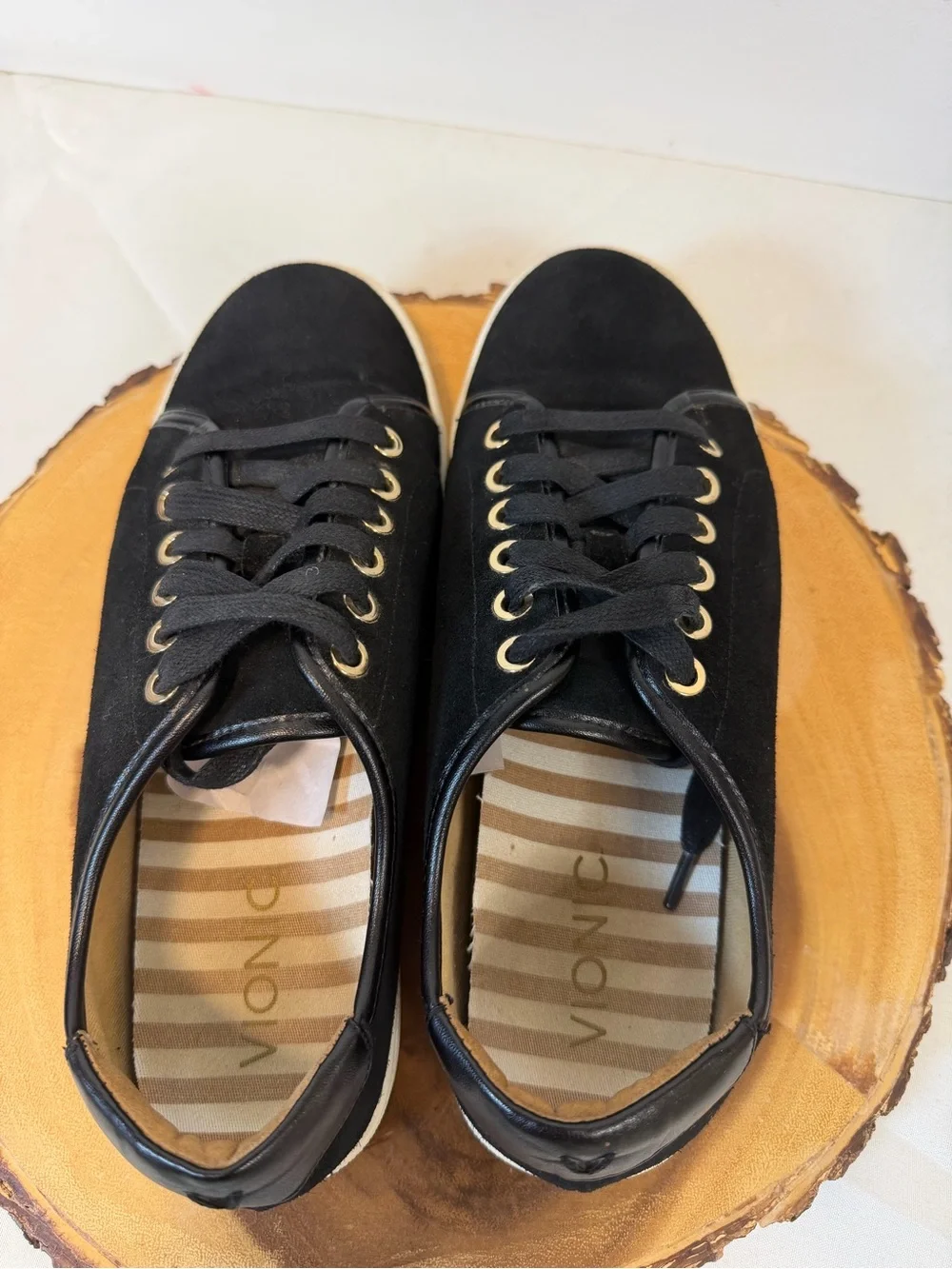 Vionic Brinley sneakers black suede Lace Up Comfort Arch Women’s Size 6.5 - Picture 7 of 9